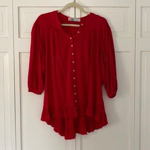 Free People Red Tunic
